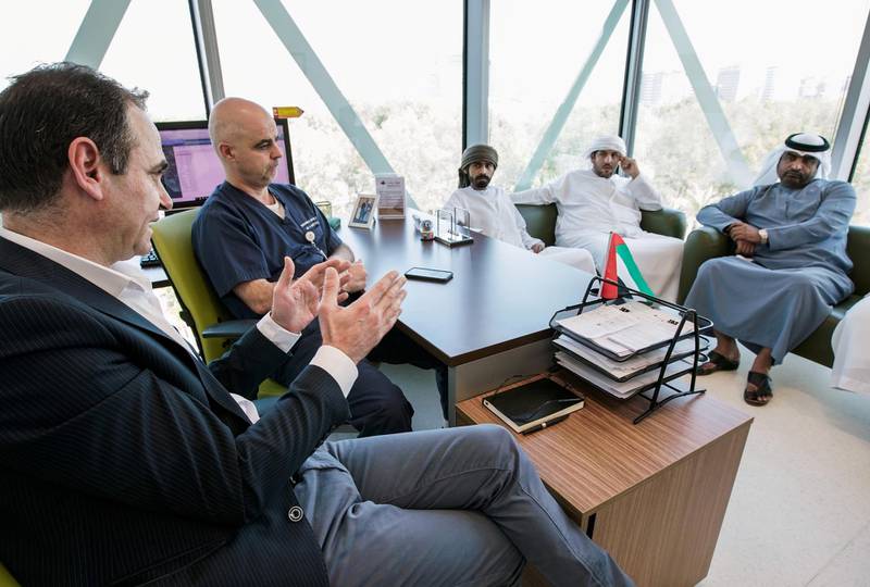 Abu Dhabi, United Arab Emirates, February 19, 2020.    Story on weight loss group and on bariatric surgeons, Dr. Khaled Hamdan (left) and Dr. Mohammed Baqir Al-Hadad, Head of Healthpoint Bariatric Department.Victor Besa / The NationalSection:  NAReporter:Kelly Clarke