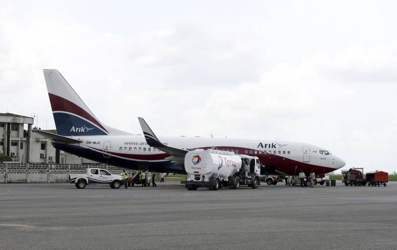 A Boeing 737 belonging to Nigeria's Arik Air. African carriers benefited most in the Mena region, Iata said. Akintunde Akinleye / Reuters