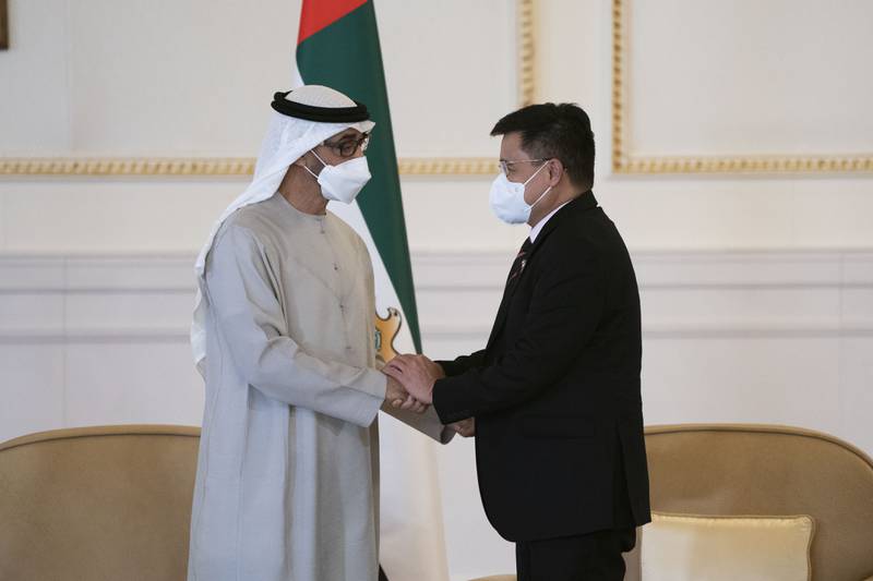 Special Envoy of the President of the Philippines Robert Bourget offers condolences to the President, Sheikh Mohamed.