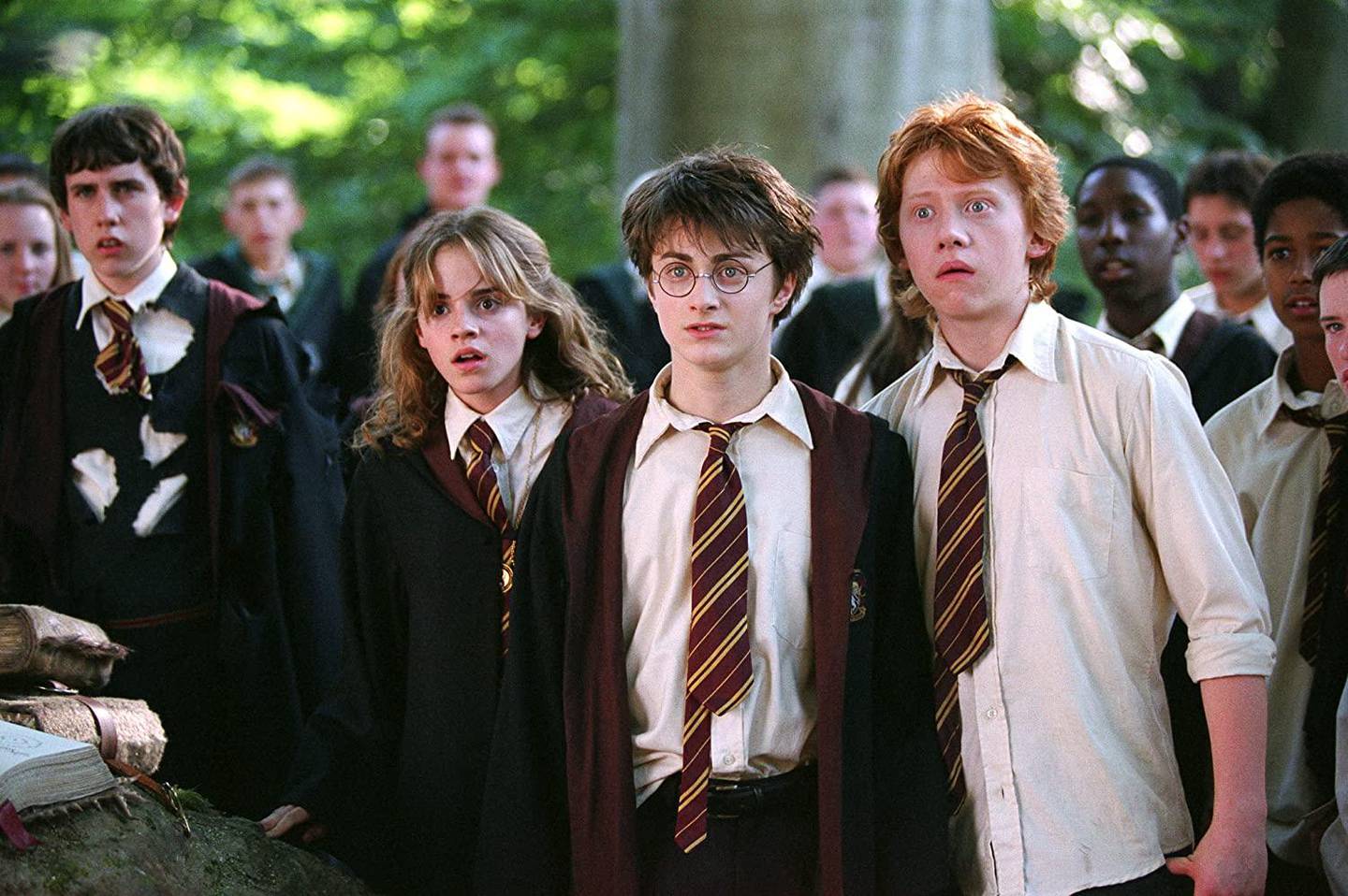Rupert Grint, Daniel Radcliffe and Emma Watson in 'Harry Potter and the Prisoner of Azkaban' (2004). IMDB
