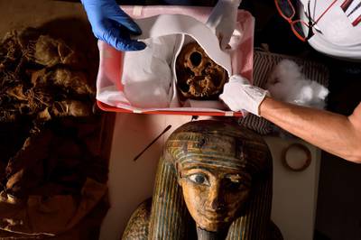 The mummy is believed to have been Ankhekhonsu, an ancient Egyptian priest.