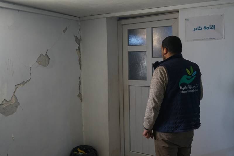Ahmed Al Hamoud, a maintenance worker at Sham Children's Hospital in Sarmada, Idlib province, said patients had to be moved from some badly damaged rooms