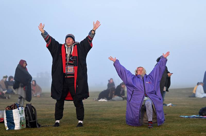 Stonehenge has spiritual significance for many of those attending the solstice. AFP