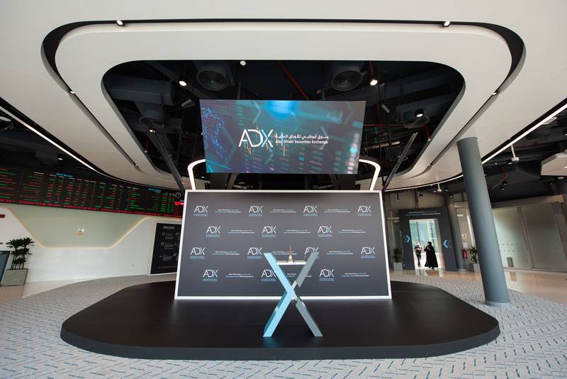 Abu Dhabi Securities Exchange more than doubled its market cap last year to a record Dh1.6 trillion. Photo: ADX