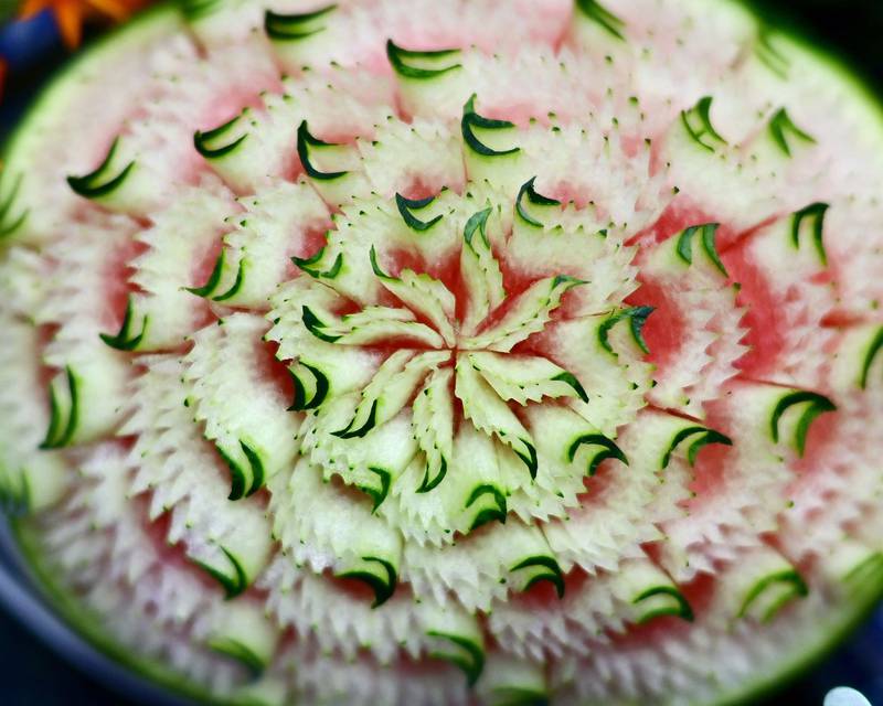 Watermelons were a popular fruit among competitors.
