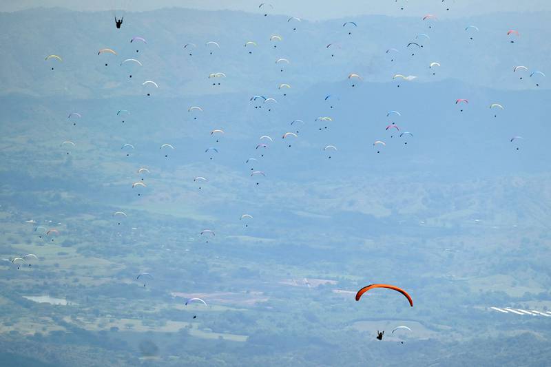 Highlights of the Paragliding Americas Cup in Roldanillo, Colombia. AFP