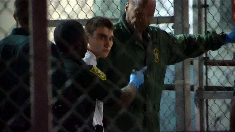 TOPSHOT - This video screen grab image shows shooting suspect Nikolas Cruz on February 15, 2018 at Broward County Jail in Ft. Lauderdale, Florida.
The heavily armed teenager who gunned down students and adults at a Florida high school was charged Thursday with 17 counts of premeditated murder, court documents showed.
Nikolas Cruz, 19, killed fifteen people in a hail of gunfire at Marjory Stoneman Douglas High School in Parkland, Florida. Two others died of their wounds later in hospital, the sheriff's office said.
 / AFP PHOTO / AFP TV / Miguel GUTTIEREZ
