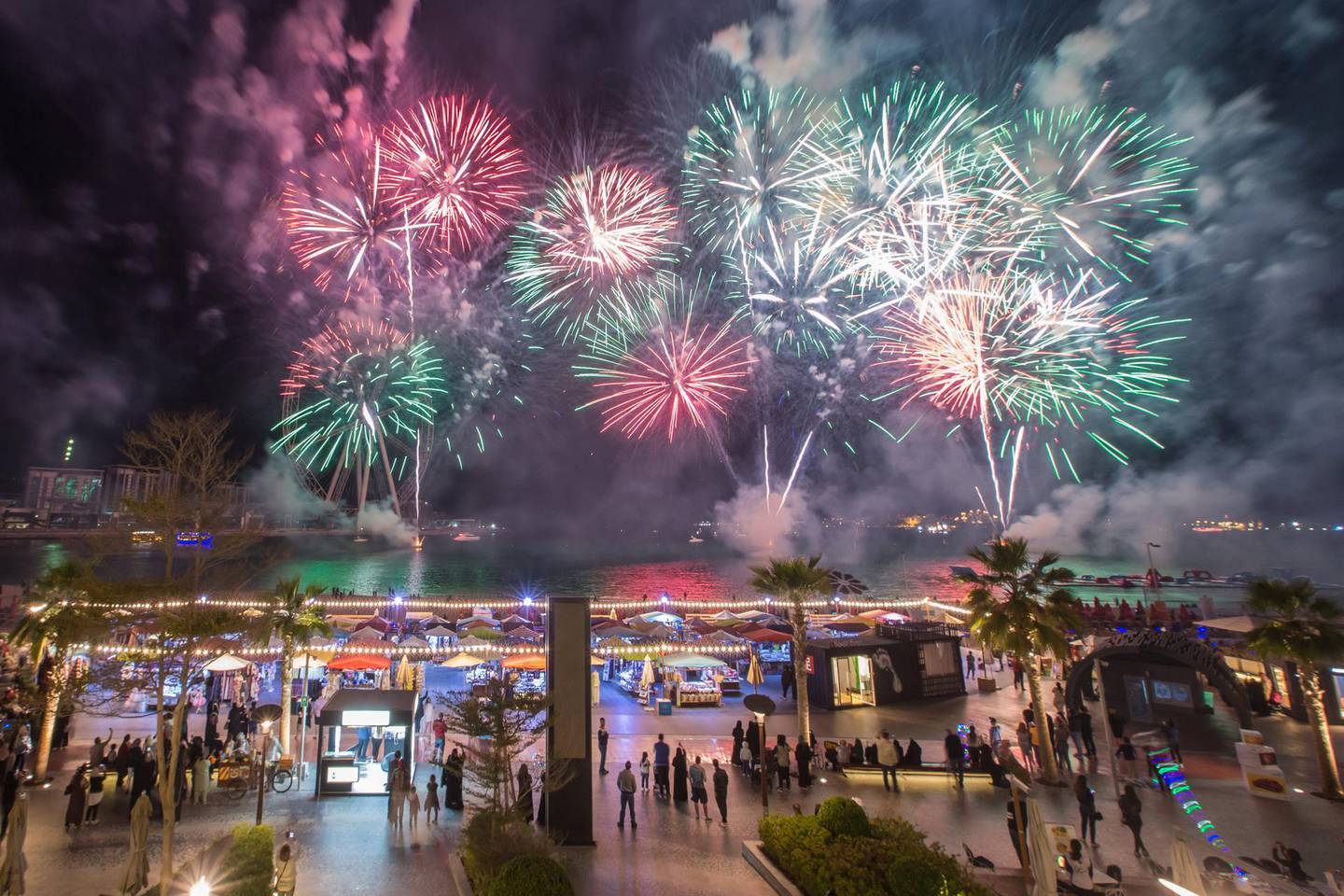 The Beach, JBR will be having fireworks at midnight, in addition to its drone shows, for New Year's Eve. 