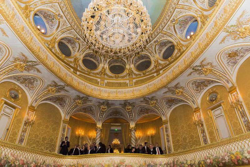 Inside the Sheikh Khalifa bin Zayed Al Nahyan theatre of Fontainebleau Castle, south-east of Paris. Christophe Morin for The National