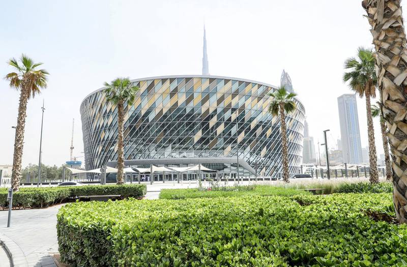 Mohammed bin Rashid visits Dubai Arena and learns about the first covered pavilion in the region. WAM