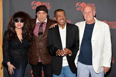 Ronnie Spector, Steve van Zandt, Ben E King and Mike Stoller attend 'Piece of My Heart: The Bert Berns Story' opening night at The Pershing Square Signature Centre, New York, on July 21, 2014. Getty Images