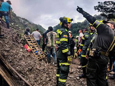 Colombia landslide leaves at least three dead and 20 missing