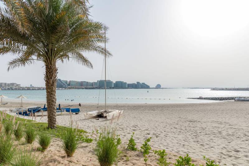 Al Zeina has its own private beach. Courtesy LuxuryProperty.com