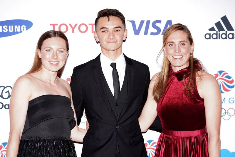 Triathlon gold medalists Georgia Taylor-Brown, Alex Yee and Jess Learmonth.
