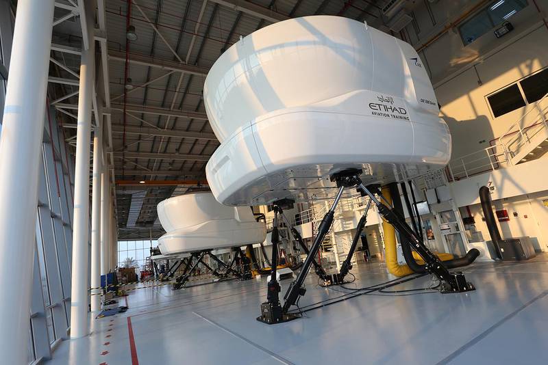 Each state-of-the-art simulator machine costs $15 to $20 million on average. Courtesy Etihad
