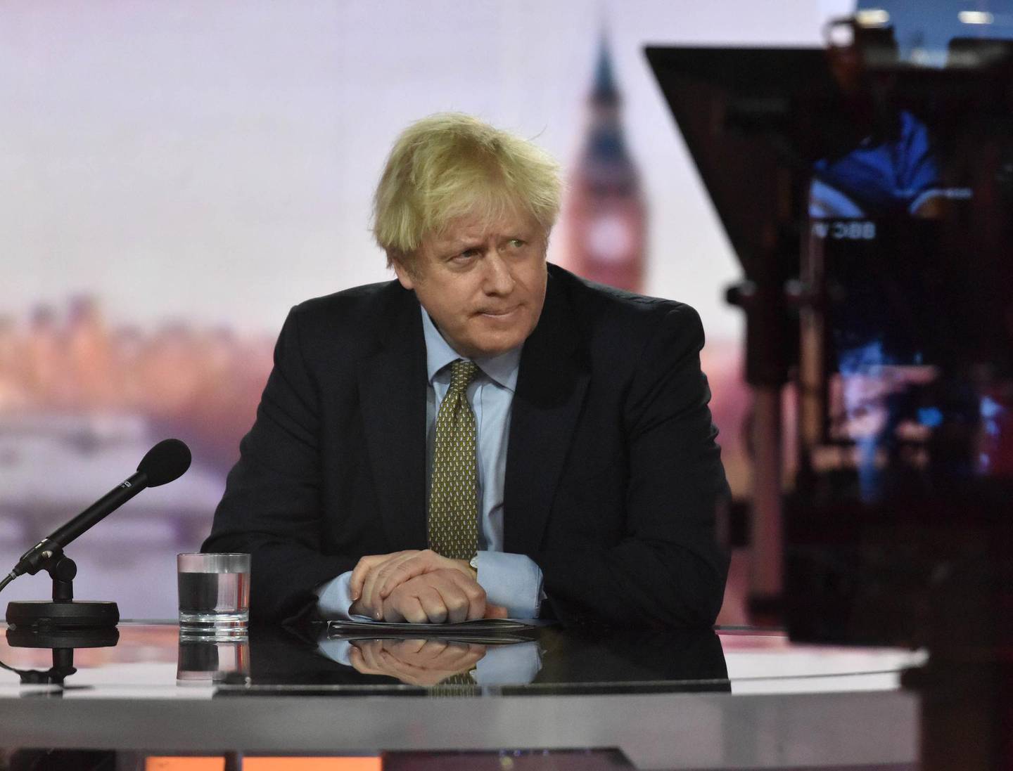 A handout picture released by the British Broadcasting Corporation (BBC) on January 3, 2021 shows Britain's Prime Minister Boris Johnson appearing on the BBC's Andrew Marr Show weekly political programme at their studio in London. British Prime Minister Boris Johnson said on January 3, 2021 he was "reconciled" to the prospect of tougher restrictions to combat spiralling coronavirus cases, as a row flared over whether schools should reopen.  - RESTRICTED TO EDITORIAL USE - MANDATORY CREDIT " AFP PHOTO / JEFF OVERS-BBC " - NO MARKETING NO ADVERTISING CAMPAIGNS - DISTRIBUTED AS A SERVICE TO CLIENTS TO REPORT ON THE BBC PROGRAMME OR EVENT SPECIFIED IN THE CAPTION - NO ARCHIVE - NO USE AFTER - JANUARY 24, 2021
 / AFP / BBC / JEFF OVERS / RESTRICTED TO EDITORIAL USE - MANDATORY CREDIT " AFP PHOTO / JEFF OVERS-BBC " - NO MARKETING NO ADVERTISING CAMPAIGNS - DISTRIBUTED AS A SERVICE TO CLIENTS TO REPORT ON THE BBC PROGRAMME OR EVENT SPECIFIED IN THE CAPTION - NO ARCHIVE - NO USE AFTER - JANUARY 24, 2021
