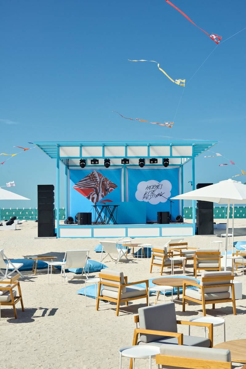 The Hermes Kite Festival on Sunset Beach in Dubai featured live music and workshops. Photo: Hermes