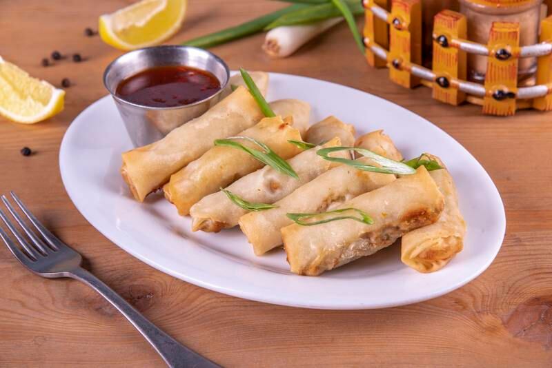 Lumpiang Shanghai rolls with chicken. Photo: Barako Grill