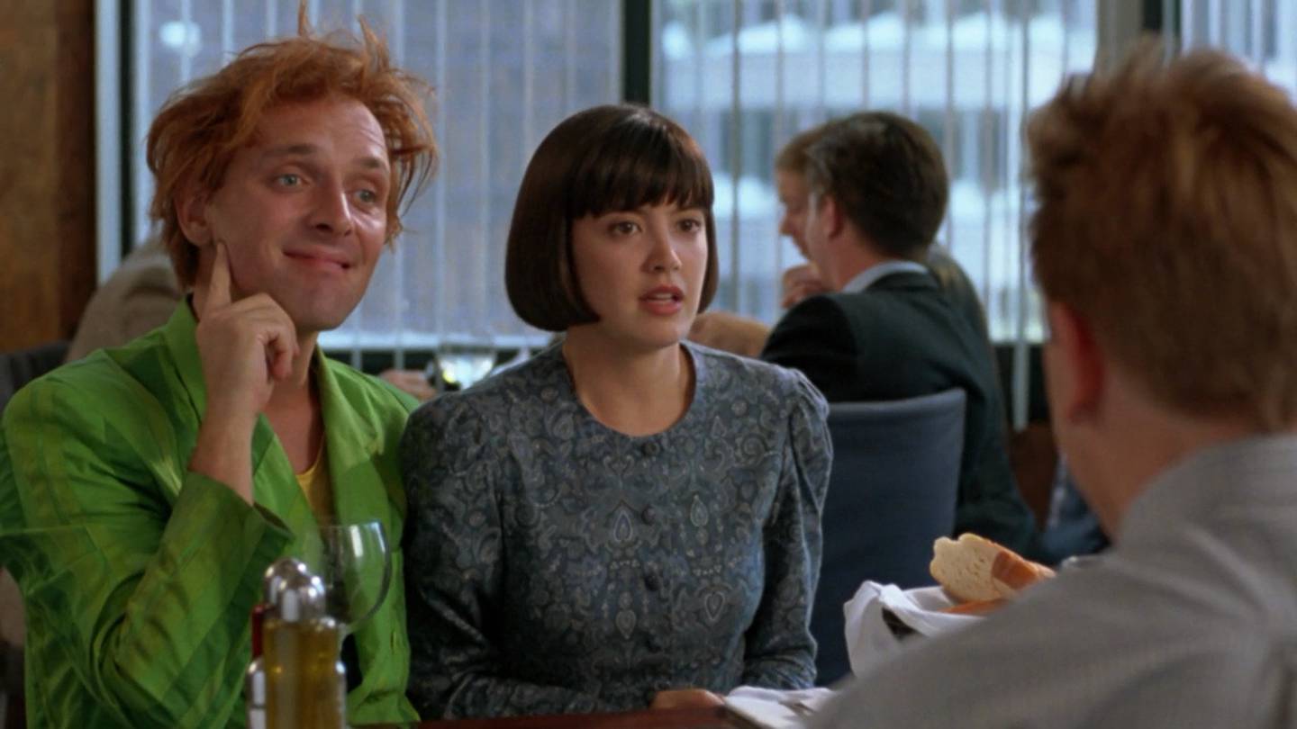 British comic actor Rik Mayall starred as an imaginary friend come to life in 'Drop Dead Fred'. Photo: New Line Cinema