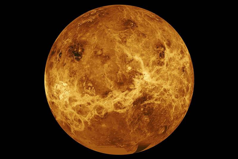This image made available by NASA shows the planet Venus made with data from the Magellan spacecraft and Pioneer Venus Orbiter. On Wednesday, June 2, 2021, NASAâ€™s new administrator, Bill Nelson, announced two new robotic missions to the solar system's hottest planet, during his first major address to employees. (NASA/JPL-Caltech via AP)