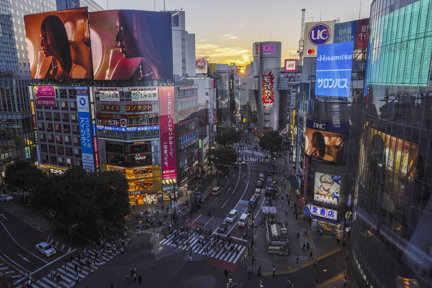 Die berühmte Shibuya-Kreuzung in Tokio.  AP 
