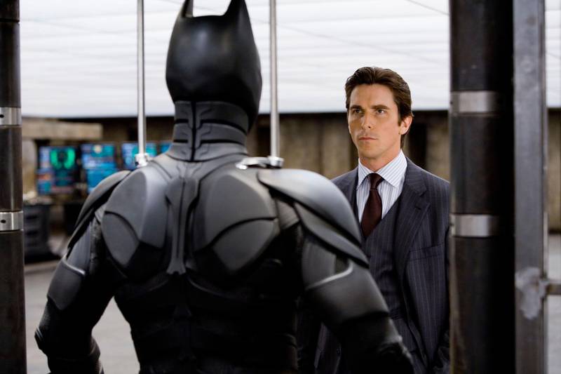CHRISTIAN BALE stars as Bruce Wayne in Warner Bros. Pictures’ and Legendary Pictures’ action drama “The Dark Knight,” distributed by Warner Bros. Pictures and also starring Michael Caine, Heath Ledger, Gary Oldman, Aaron Eckhart, Maggie Gyllenhaal and Morgan Freeman. Stephen Vaughan / Warner Bros. Pictures