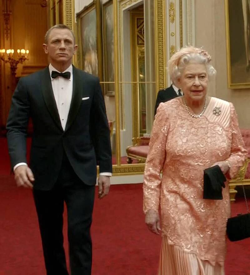 2012: Queen celebrates her diamond jubilee, which included a cameo in the London 2012 Olympics alongside actor Daniel Craig in his guise as James Bond. Getty