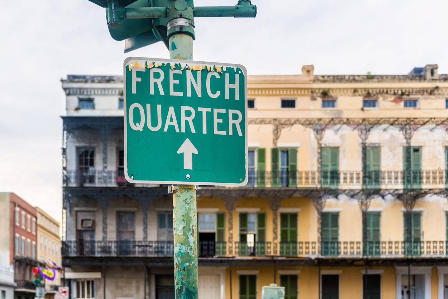 Directional Sign to French Quarter in New Orleans, Louisiana, United States. Getty Images