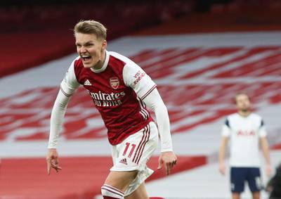 Martin Odegaard - 7: Marked his first North London Derby with a goal, albeit via a deflection off Alderweireld. Added plenty of composure to his side’s use of the ball. Reuters