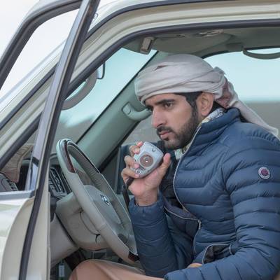 Here's Sheikh Hamdan on the road in Algeria. Instagram / Faz3