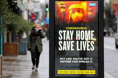 A UK government Covid-19 poster in London. Getty Images 