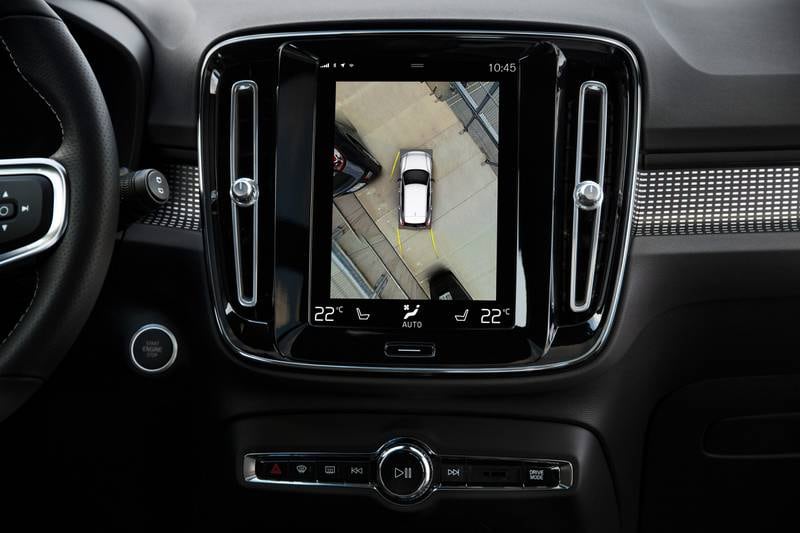 A 9-inch portrait touchscreen operates the entertainment, navigation, heating, ventilation, air conditioning and vehicle settings.