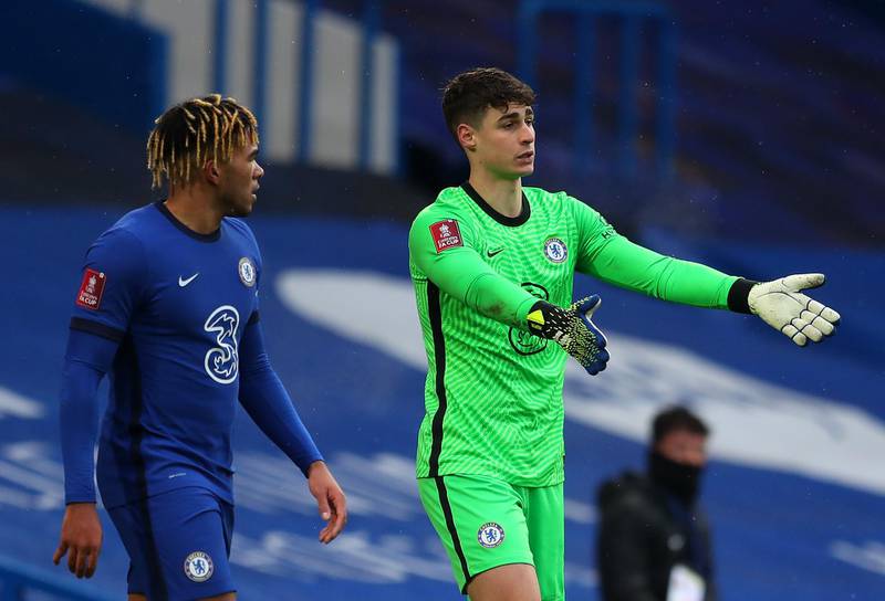 CHELSEA RATINGS: Kepa - 6: Had been total spectator until awful mistake with Luton’s first shot on target after half an hour when his wafer-weak wrists allowed Clark strike to creep into the net. Redeemed himself with fine one-handed save from Cornick on hour mark. Reliably unreliable. EPA