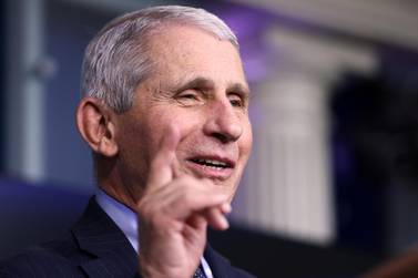 Anthony Fauci, director of the US National Institute of Allergy and Infectious Diseases, addresses the daily press briefing at the White House on January 21, 2021. Reuters