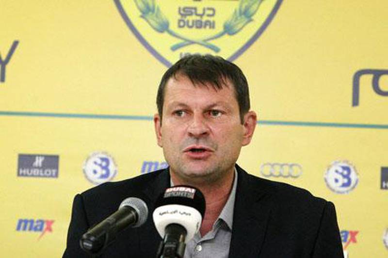 Dubai, United Arab Emirates, May 28, 2013 - Laurent Banide unveiled as Al Wasl's new manager during a press conference at Al Wasl Club, Zabeel Stadium. ( Jaime Puebla / The National Newspaper ) 