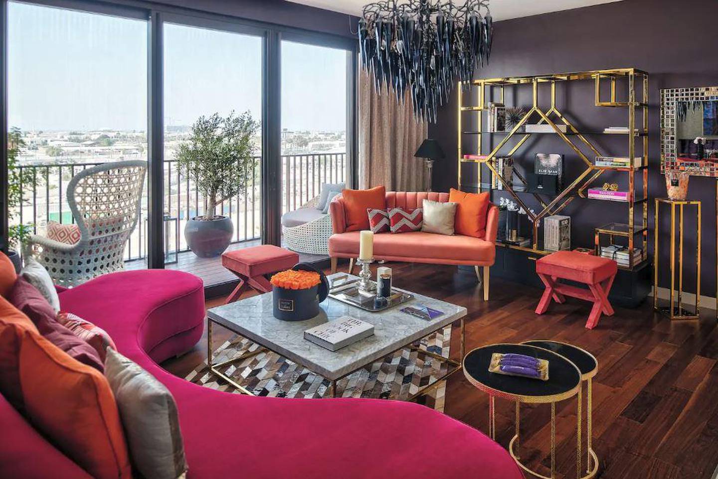 This brightly coloured four bed in Dubai's City Walk in available to book on Airbnb. Courtesy: Airbnb