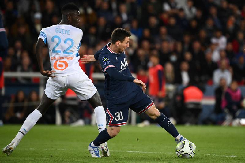 Paris Saint-Germain's Lionel Messi controls the ball. AFP
