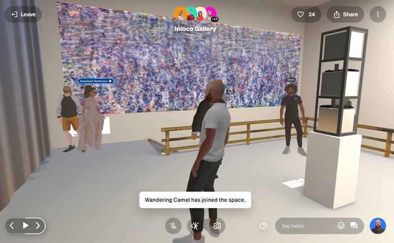 The metaverse gallery is almost identical to the Inloco Gallery in Dubai