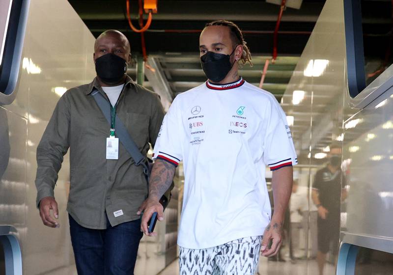Mercedes' Lewis Hamilton after a disappointing practice. Reuters