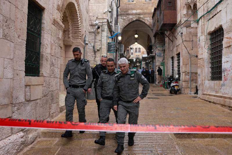 Police identified the attacker as a man 'in his forties, a resident of East Jerusalem' who was shot dead by officers.