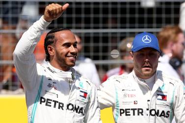 Lewis Hamilton, left, has traditionally been stronger in the second half of the season, which spells bad news for Valtteri Bottas, right, and the rest of his F1 rivals. Getty Images