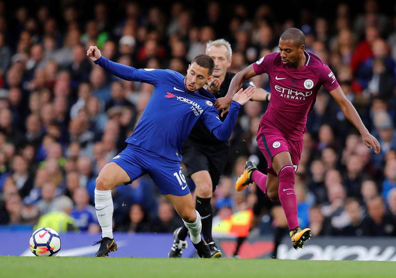 Centre midfield: Fernandinho (Manchester City) – The unselfish presence in the midfield who helped City run the game and dominate possession against Chelsea. Eddie Keogh / Reuters
