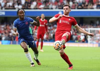 Andrew Robertson 6: Looked isolated in first half as he struggled to deal with James and Sterling’s passing and movement down the Liverpool left. Better after the break, though. EPA