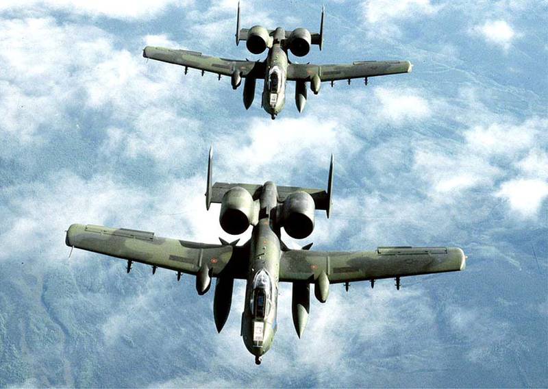 The US Air Force's A-10 Thunderbolt II jet, also known as the Warthog. Reuters