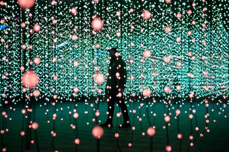 Squidsoup's 'Submergence' is one of the installations that will be on show as part of Noor Riyadh. Courtesy the artists and Light Art Collection.