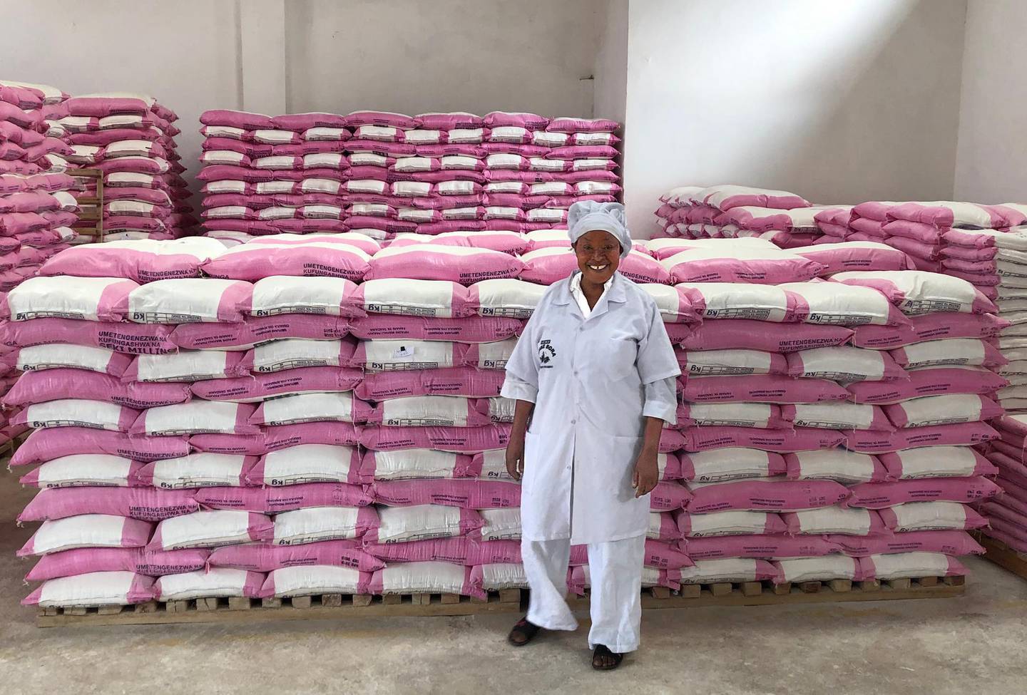 Sanku enables flour millers in East Africa to add vital vitamins and minerals to maize to fight malnutrition. Courtesy: Felix Brooks-church