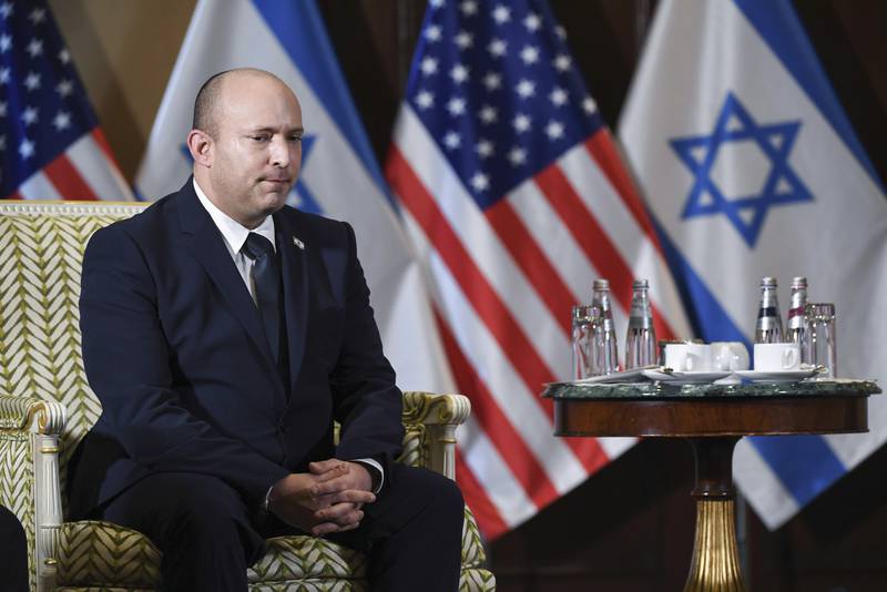Israeli Prime Minister Naftali Bennett was scheduled to meet President Joe Biden on Thursday morning. AP