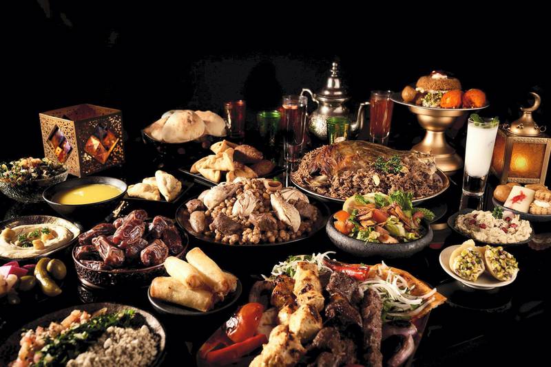 This picture of food from the iftar at Al Nafoorah is an example of how many options there are in many of the UAE's buffet spreads.