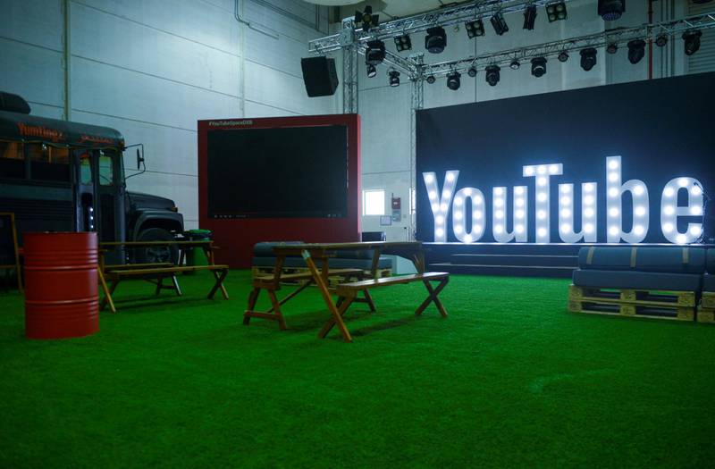Abu Dhabi, United Arab Emirates -  The opening of the Middle East and North AfricaÕs YouTube  production space at Dubai Studio City on March 18, 2018. (Khushnum Bhandari/ The National)
