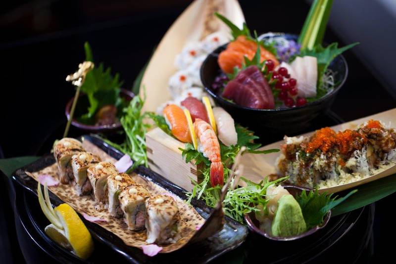 Okku Dubai's new brunch is offering a selection of seafood, sushi and sashimi along with signature small and large plate dishes. Courtesy Okku *** Local Caption ***  Sushi and Sashimi.jpg